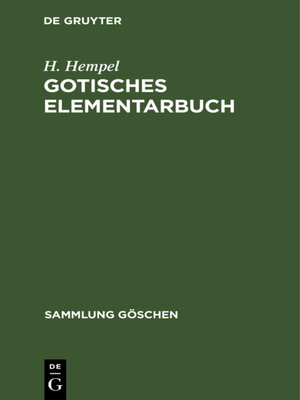 cover image of Gotisches Elementarbuch